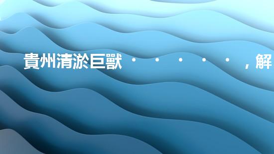貴州清淤巨獸，解放河道疑團(tuán)！